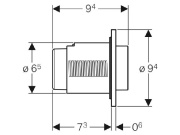 Geberit Dálkové ovládání GEBERIT typ 01 alpská bílá, vyvýšené 116.044.11.1