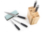 G21 Blok na nože  Gourmet Damascus, bambusový pro 5 nožů