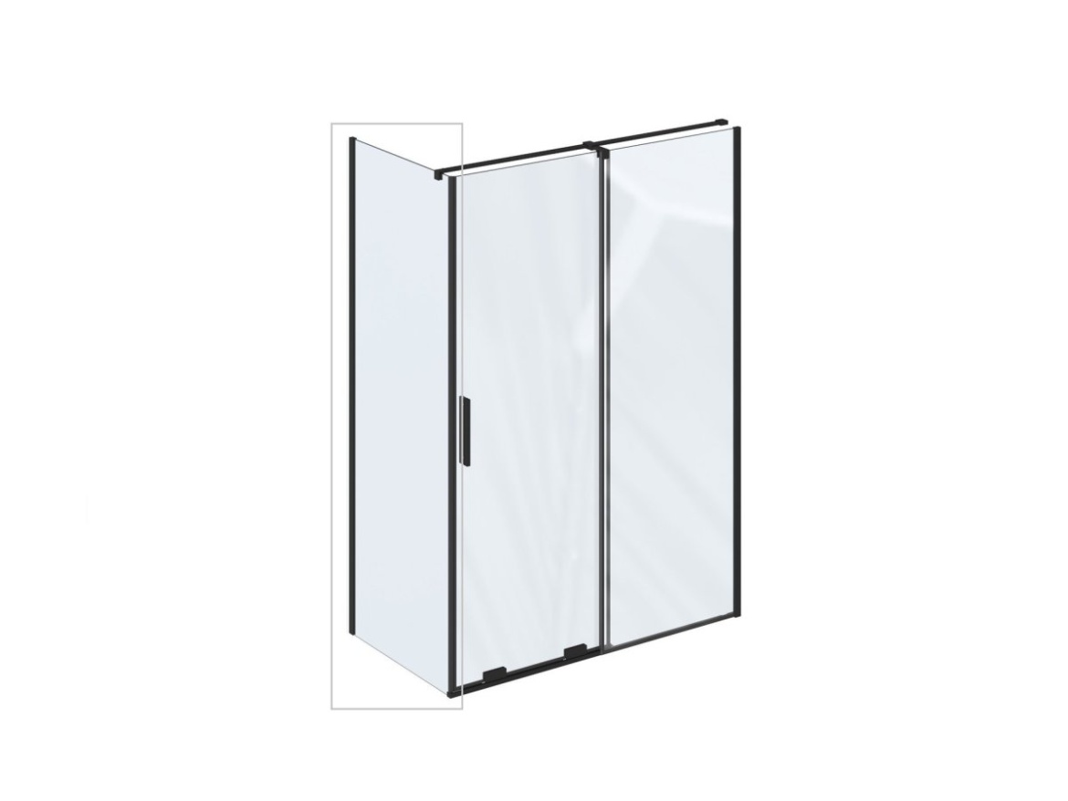 Ravak ROPS 100, černá+transparent