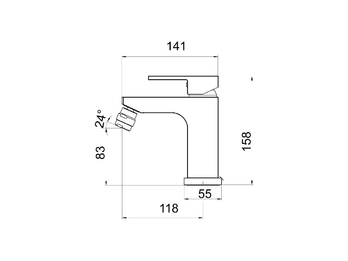 Novaservis Bidetová baterie Nobless Edge, chrom, stojánková, s výpustí,  36011,0