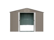 Zahradní domek kovový 3 x 2,4 m se sedlovou střechou hnědý Riwall PRO RMSA 8x10 Brown