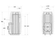 Szilárd tüzelésű szauna kályhák Huum Hive Flow Mini 9 kW