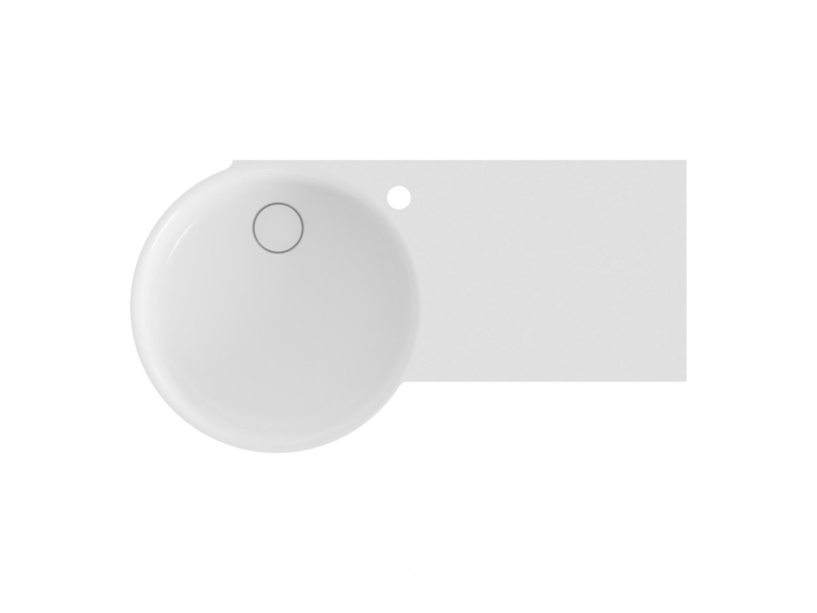 Ravak Umývadlo ARC 83/43 L, s otvorom pre batériu, bez prepadu