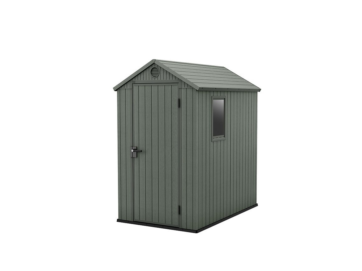 Plastový záhradný domček Keter Darwin 4 x 6 zelený, s podlahou