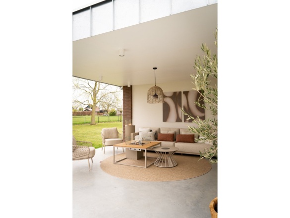 COSI Stůl s plynovým ohništěm - typ Cosiloft 100 písečně béžový / kamenná deska