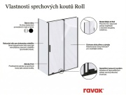 Ravak RODP2 110, čierna+transparent