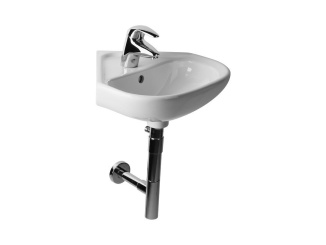Umývátka –  JIKA Umyvátko Deep 45x46 cm, s otvorem, bílé, na stěnu, rohové, s přepadem, , H8166120001041