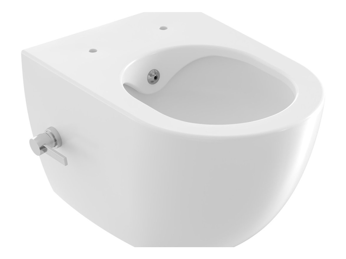 Ravak WC s bidetovou tryskou Uni Chrome RimOff, závěsný, bílá