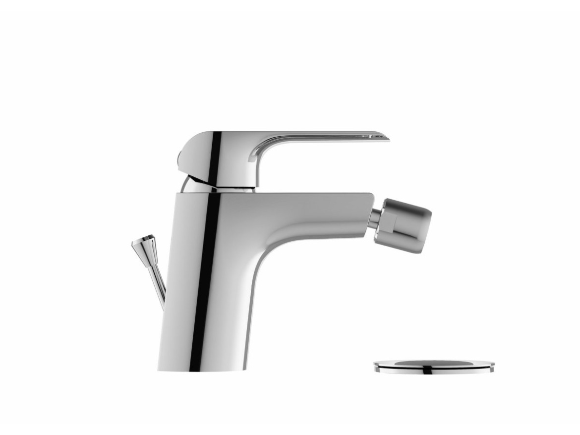 Ravak FL 055.00CR Bidetová stojánková baterie 121 mm s výpustí, chrom