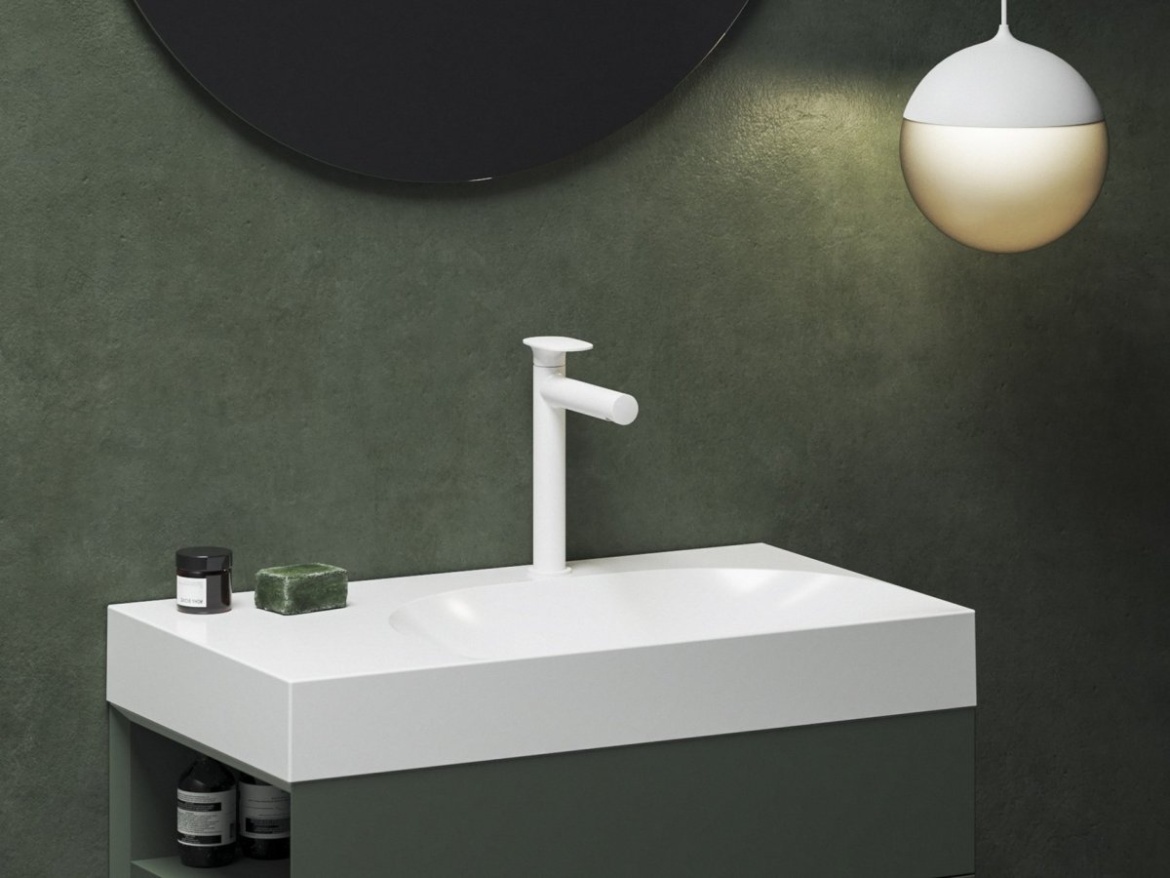 Ravak SG 014.20BLM Umyvadlová stojánková baterie 255 mm bez výpusti, černá matná