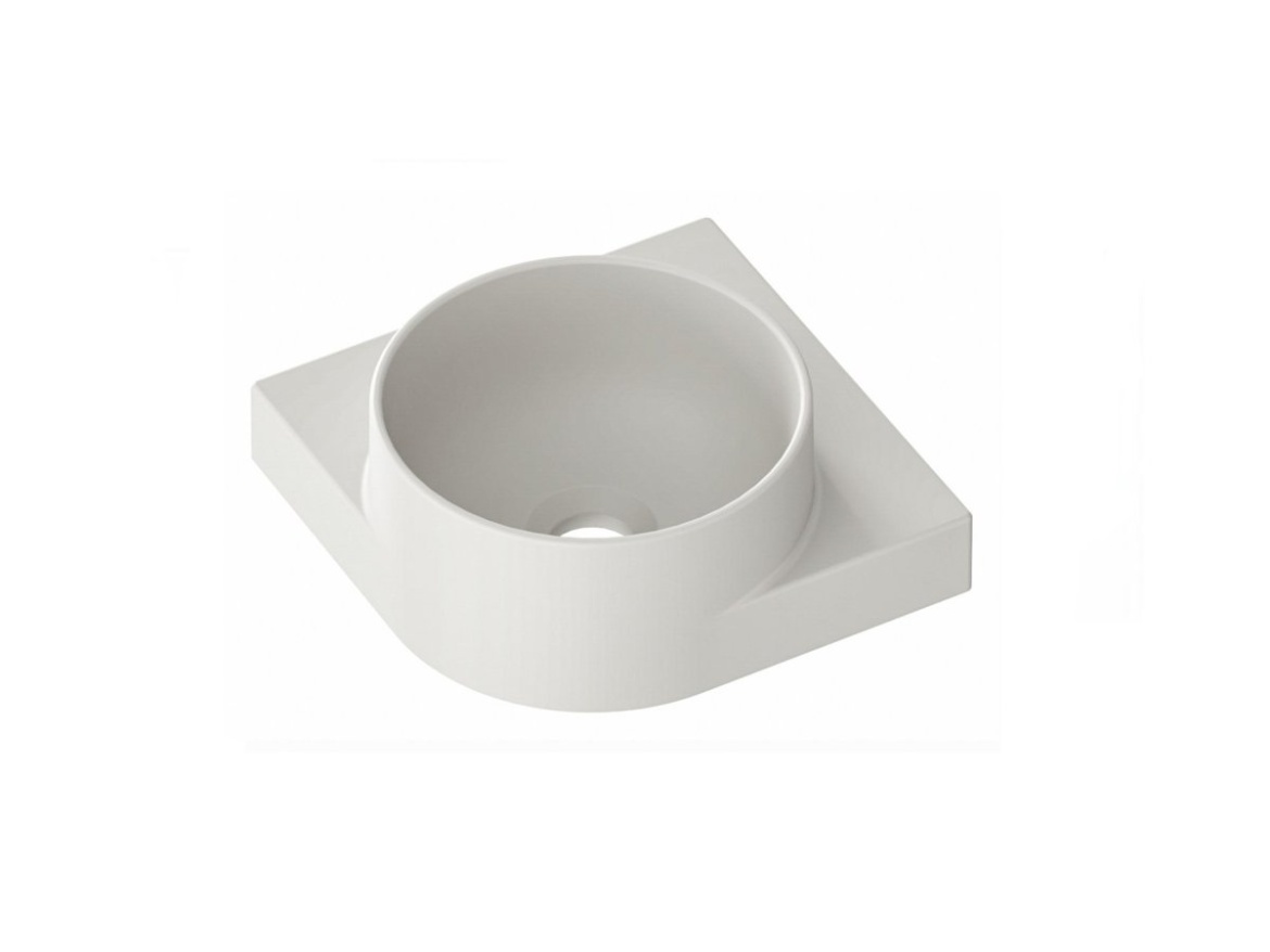 Ravak Umývadlo Yard 28 C, s otvorom pre batériu, bez prepadu, Smoke Grey