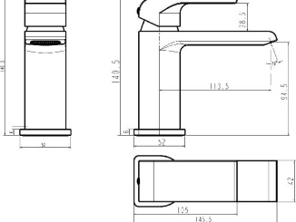 Csaptelepek –  Novaservis Umyvadlová baterie Nobless Sharp, chrom, stojánková, bez výpusti,  37001/1,0