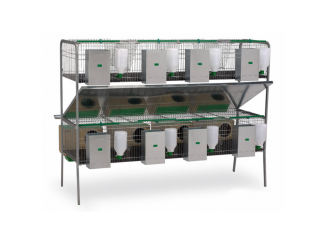 Nyúl –  Scobax Gaun Klecový kotec pro králíky Silleda - dvě patra, 8 kotců