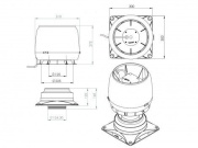 Vilpe Střešní ventilátor E190S Ø125 + montážní deska 300x300 mm