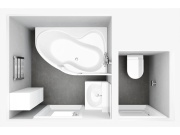 Ravak Vana Rosa 95 160x95 P