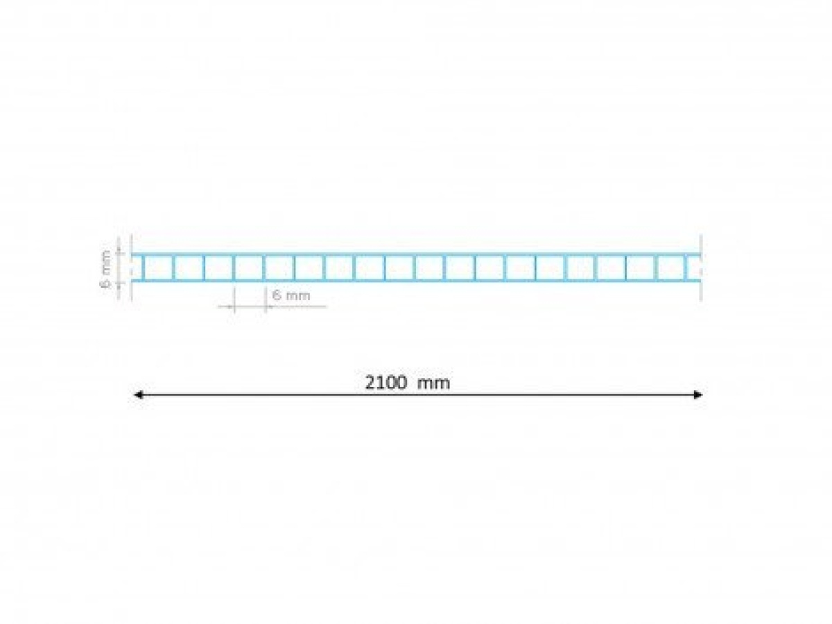 Lexan Polykarbonátová komůrková deska 8 MM OPÁL, 2 stěny