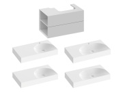 Ravak SD Lite 80 P skrinka pod umývadlo čierna matná