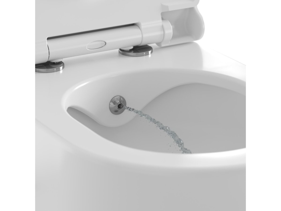 Ravak WC s bidetovou tryskou Uni Chrome RimOff, závěsný, bílá