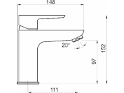 Novaservis Umyvadlová baterie Metalia 58, černá-mat, stojánková, bez výpustě,  58001/1,5
