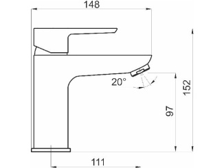 Vodovodní baterie – Novaservis Umyvadlová baterie Metalia 58, černá-mat, stojánková, bez výpustě, 58001/1,5