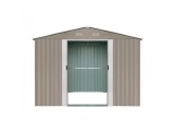 Zahradní domek kovový 3 x 3,7 m se sedlovou střechou hnědý Riwall PRO RMSA 12x10 Brown