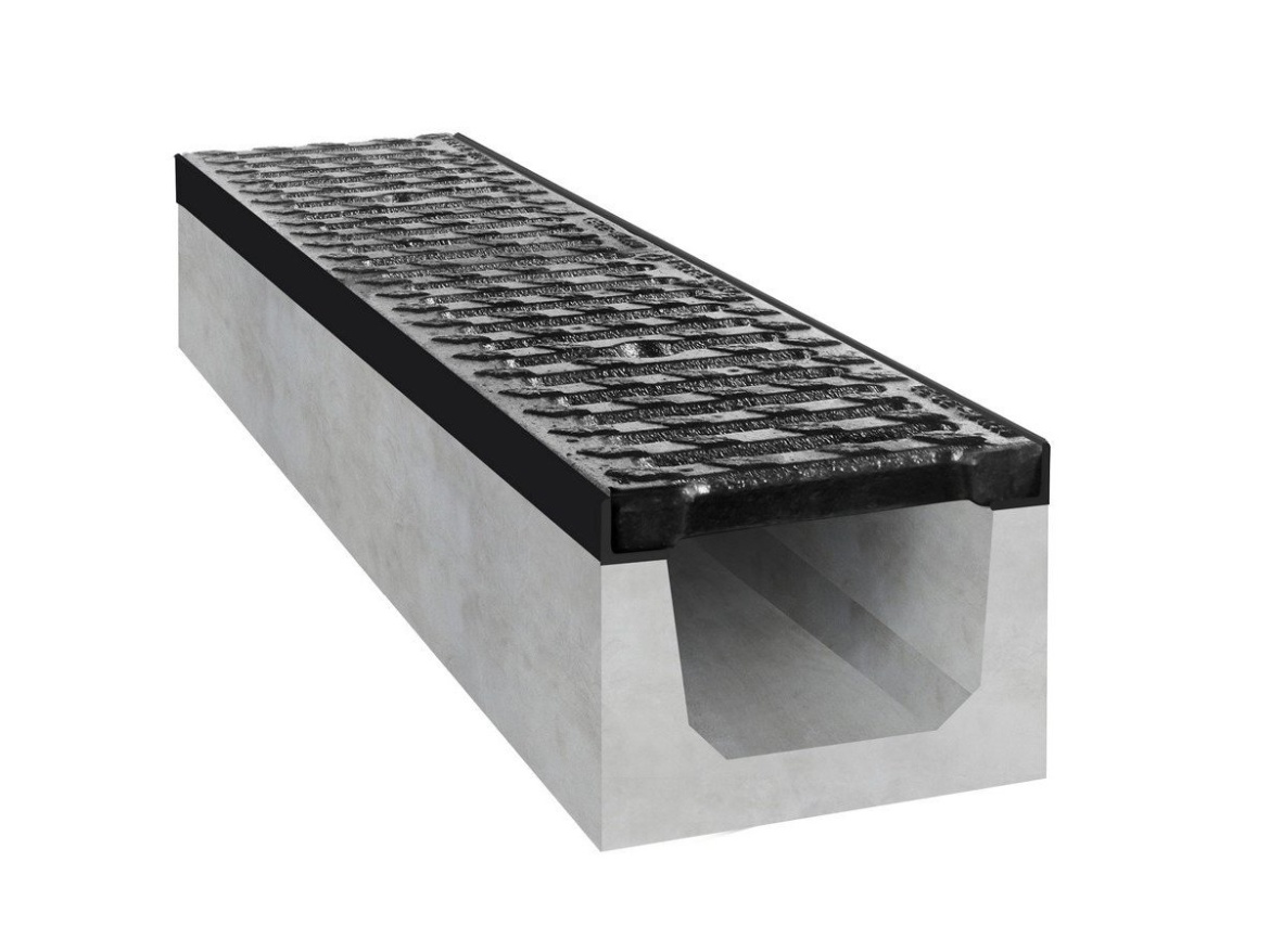 Betonový žlab s litinovou mříží Gutta D400