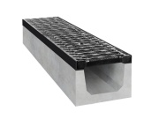 Betonový žlab s litinovou mříží Gutta D400