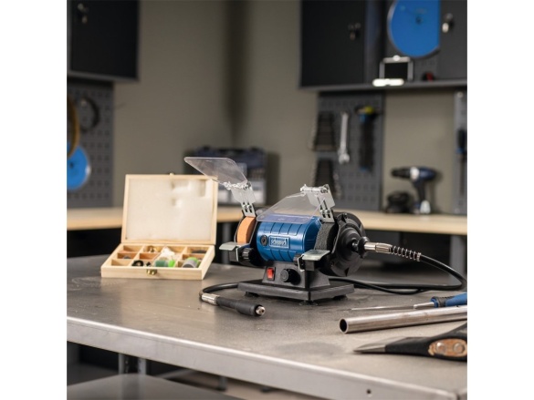 Kéttárcsás csiszoló/polírozó Flexidrive rendszerrel Scheppach HG 35