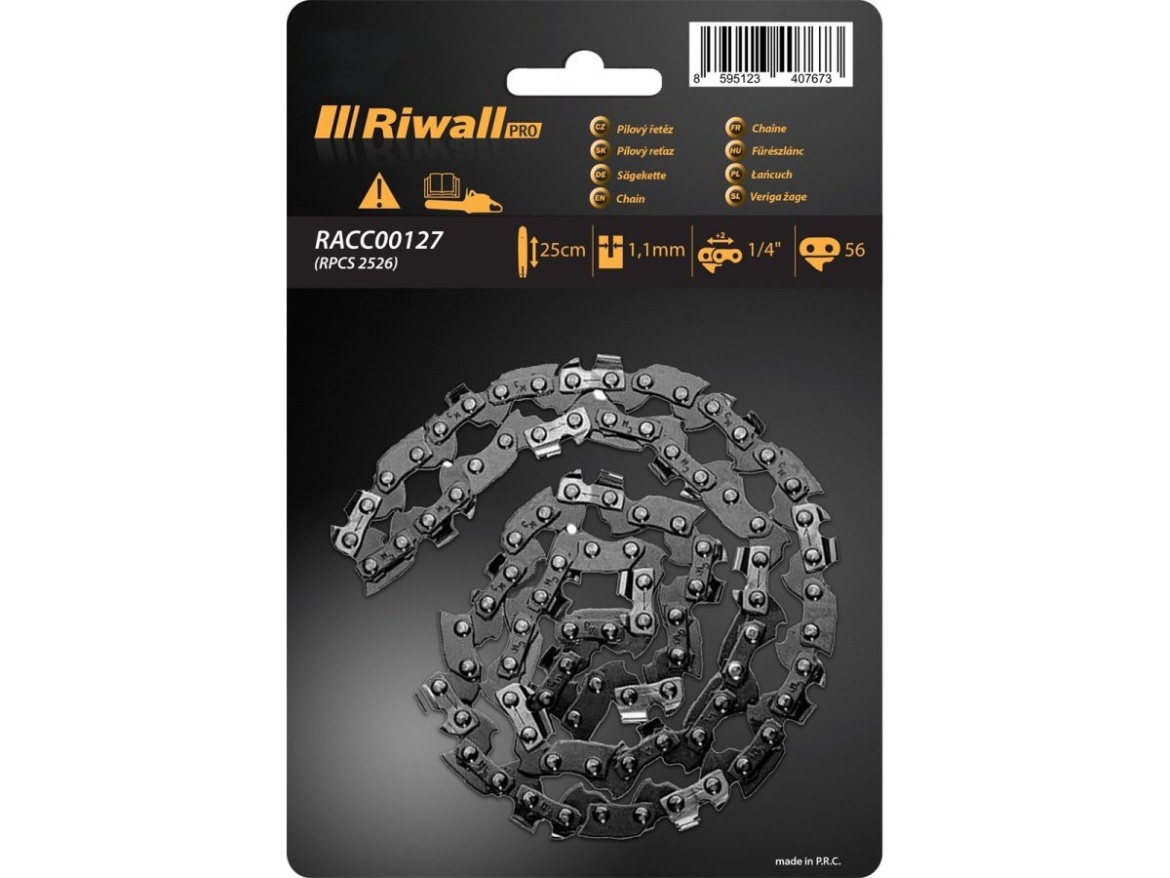 RPCS 2526-hoz Riwall PRO Pilový řetěz 1/4" 1,1 mm - 56 článků ( lišta 10" )