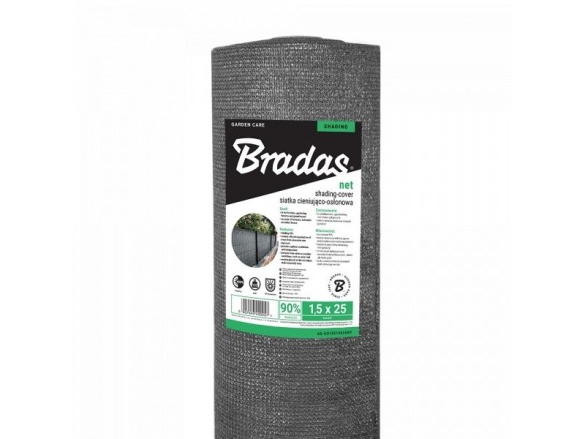 Bradas Stínící síť 90% - 1,2 x 25m Grey