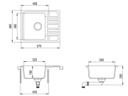 Kuchyňské dřezy Helika Notus 575.5E