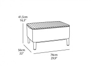 Keter Stůl / úložný box  Salemo - 76 x 56 x 42 cm - cappuccino