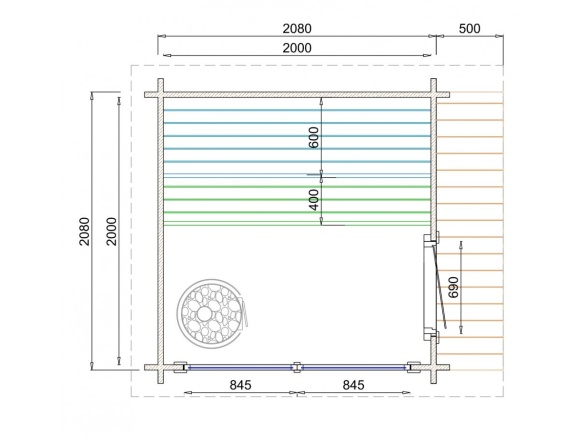 Sauna Tuindeco Tampere XS 40
