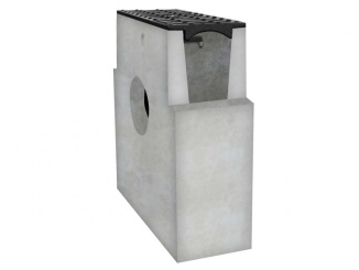 Příslušenství pro Koš pro betonové vpusti Scobax 100 SF stříbrná, 490 x 100 x 210 mm