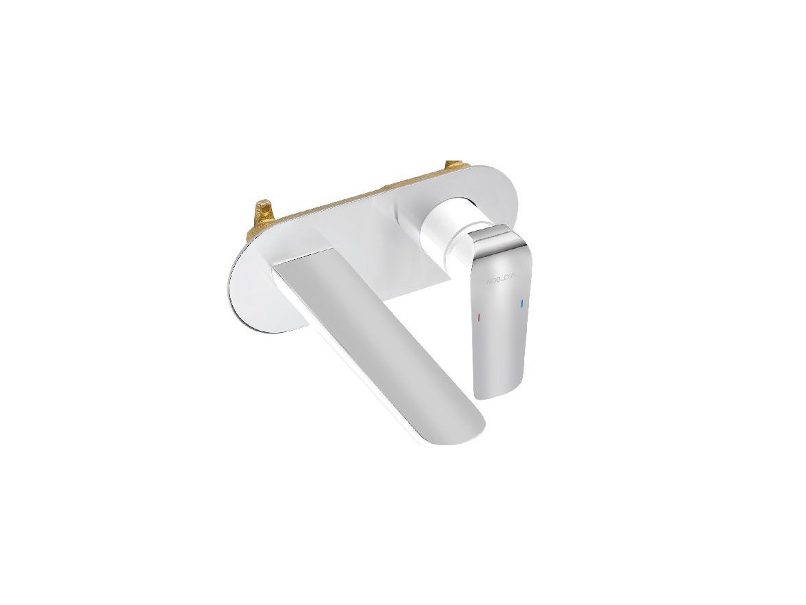 Novaservis Umyvadlová/Dřezová baterie Nobless Tina, bílá/chrom, podomítková,  38200,1