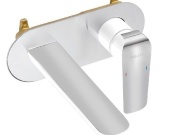 Novaservis Umyvadlová/Dřezová baterie Nobless Tina, bílá/chrom, podomítková,  38200,1