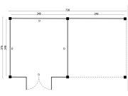 Tuindeco Flachdach Stavanger type XL, zusammensetzung 3, unbehandelt