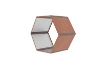 G21 Přístřešek na dřevo  HEX 53 - 92 x 60 cm, hnědý