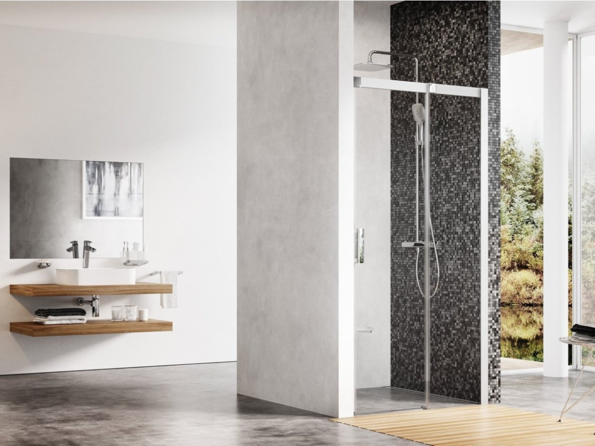 Ravak MSD2 110 P, satin+transparent