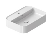 Ravak Umývadlo Ceramic Slim Shelf R 55, s otvorom pre batériu, s prepadom, biela matná