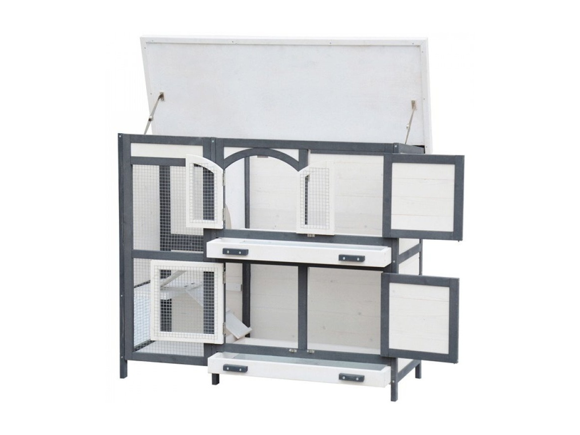 Scobax Dřevěná králíkárna MARTIN, 1220x480x1035 mm
