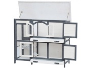 Scobax Dřevěná králíkárna MARTIN, 1220x480x1035 mm