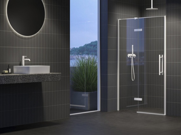 Ravak COSD2 110, čierna+transparent