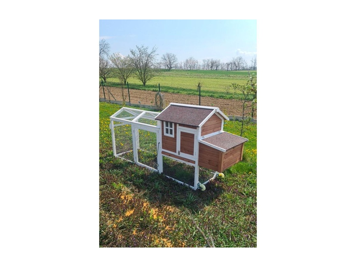 Kurník Scobax Dřevěný mobilní kurník HAVAJ, 2480x1150x760 mm