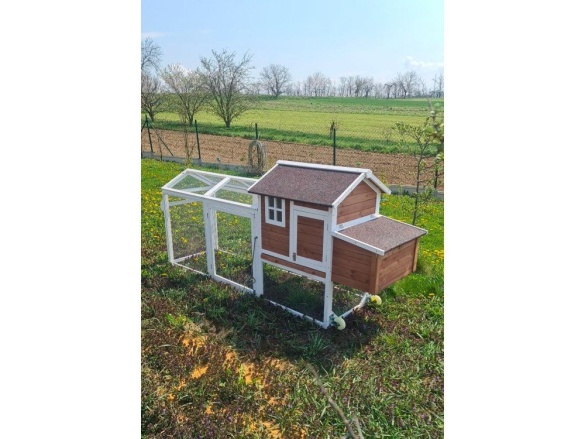 Kurník Scobax Dřevěný mobilní kurník HAVAJ, 2480x1150x760 mm