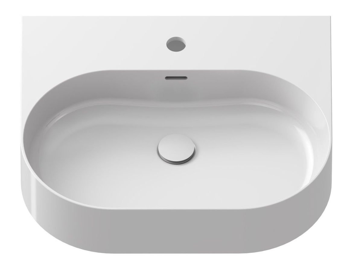 Ravak Umývadlo Ceramic Slim Wall O 55, s otvorom pre batériu, s prepadom, biela