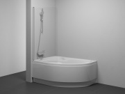 Ravak CVSK1 Rosa 160/170 P, čierna+transparent