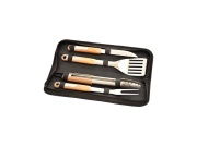 4 darabos prémium rozsdamentes acél grillezőeszköz-készlet Riwall PRO RBBQ 4W SET