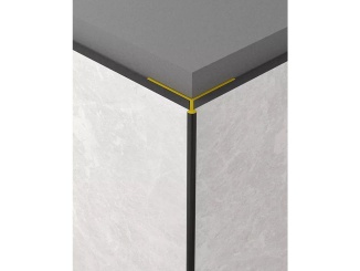 Koupelna a WC –  Kronospan Rocko hliníkový profil pro vnější roh - šipka 45°