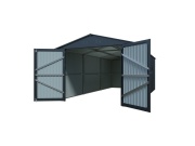 Kovová garáž 3 x 6 m se sedlovou střechou Antracit Riwall PRO RMCG 20x10 Anthracite